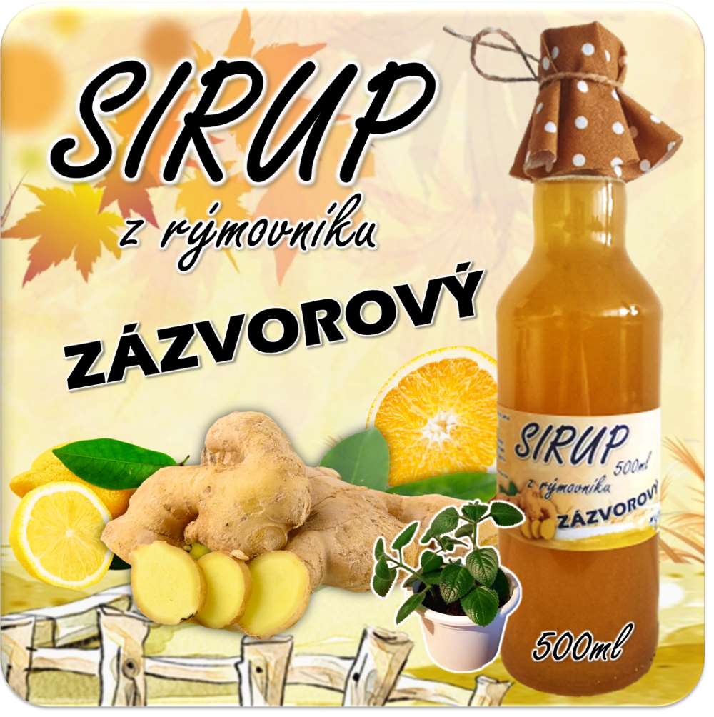 Sirup z rýmovníku Zázvorový