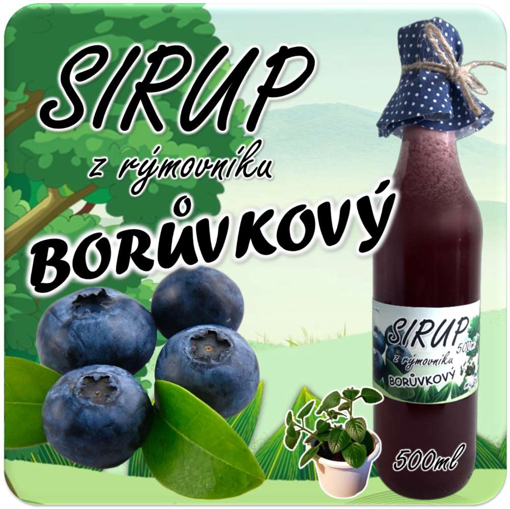 Borůvkový sirup z rýmovníku