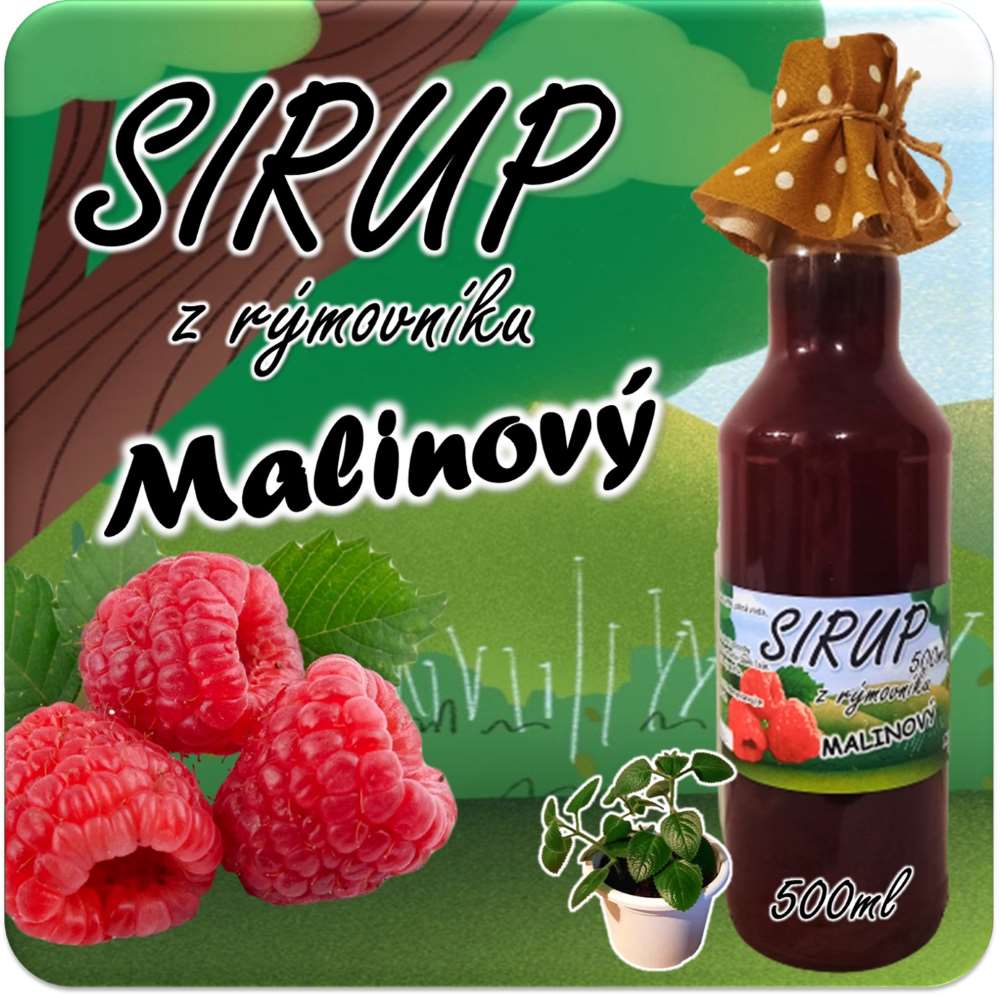 Sirup z rýmovníku Malinový
