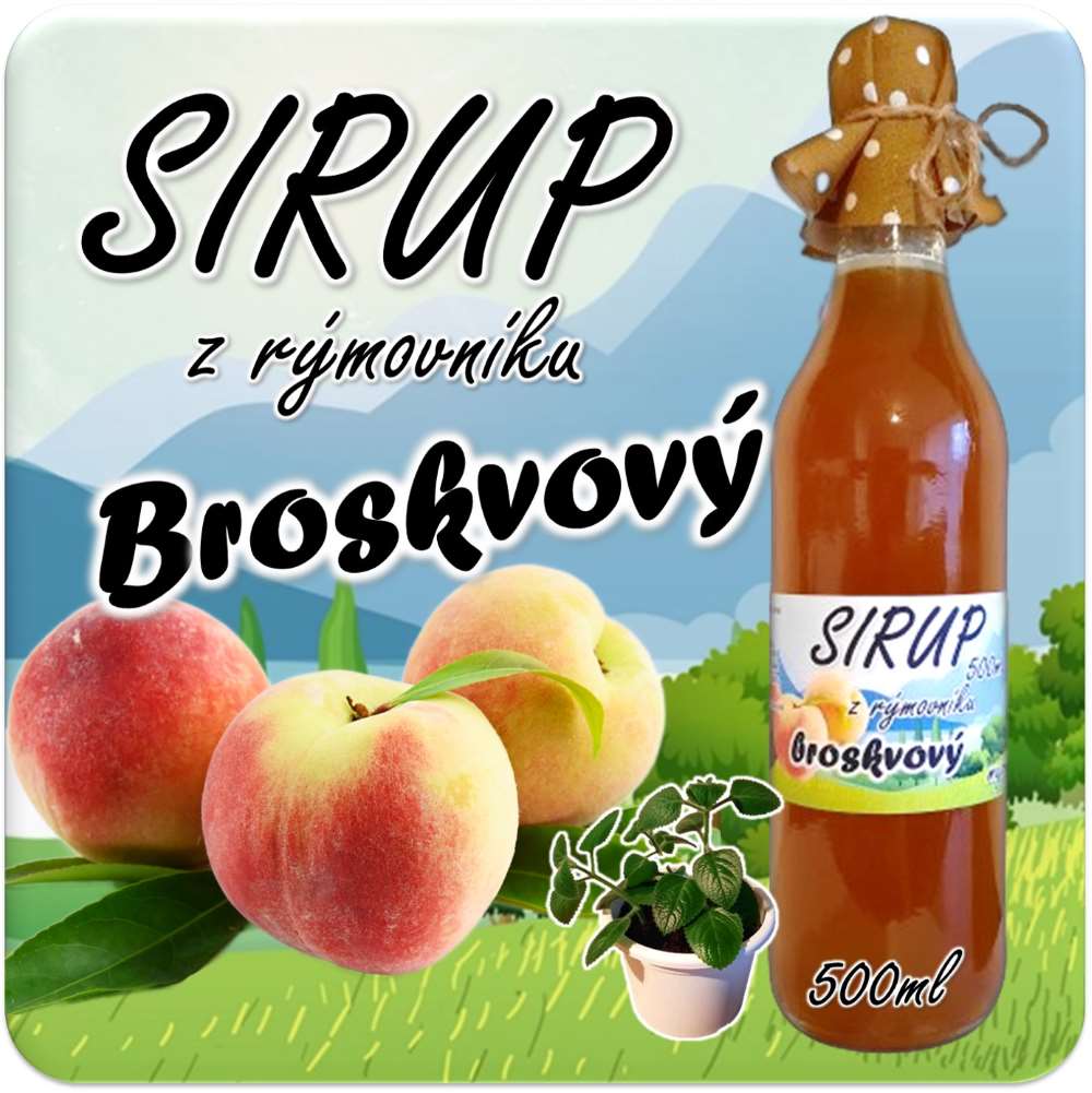 Sirup z rýmovníku Broskvový