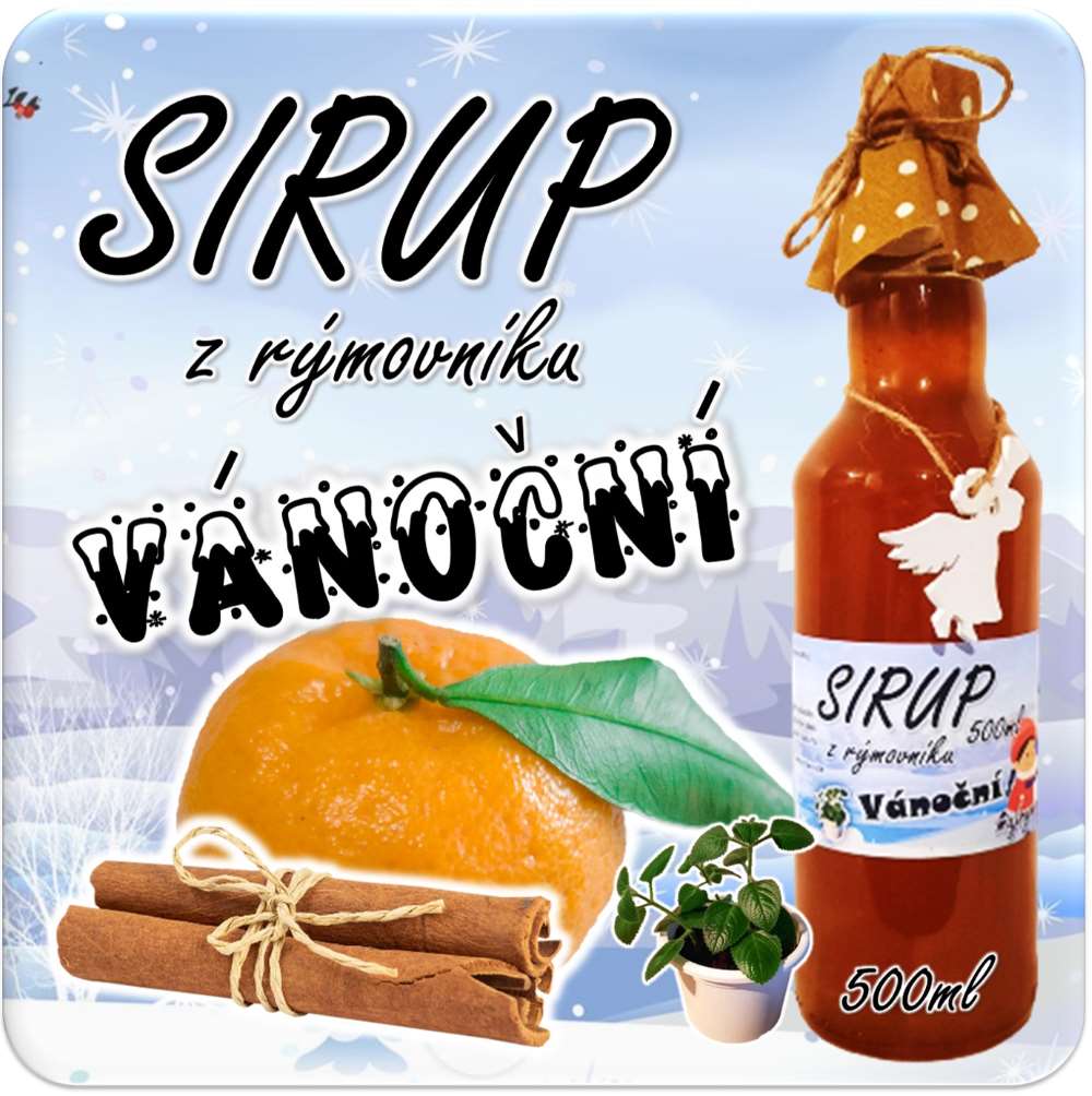 Sirup z rýmovníku Vánoční
